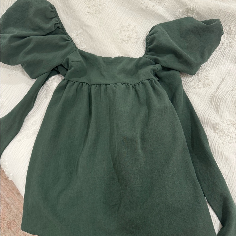 Francesca’s Green Bow Dress
